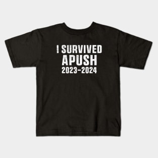 Trending I survived apush 2023-2024 Shirt, funny students teachers Kids T-Shirt